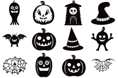 120 Halloween Logo ClipArt Design Collection SVG Gothic Product Image 7