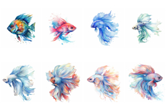 60 Koi Fish Watercolor Illustrations JPG Collection Product Image 8