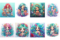 30 Mermaid Princess Girl Clipart Illustrations JPG Product Image 4