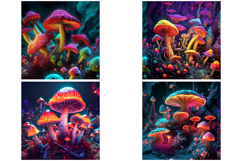 16 Magic Mushroom Toadstool Psychedelic Hippy JPG Collection Product Image 4