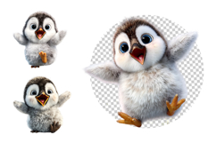 Baby Penguin Clipart Bundle 28 PNG Transparent BG Product Image 4
