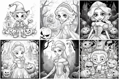 70 Halloween Color Pages Coloring Book JPG Spooky House Kid Product Image 4