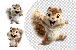 Baby Squirrel Clipart Bundle 28 PNG Transparent BG Product Image 4