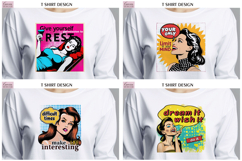 Pop Art Sublimation Design|Positive Quotes T Shirt BUNDLE Product Image 4