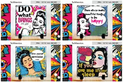 Vintage Pop Art Woman|Funny Quotes Slate Design Product Image 1