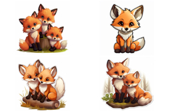 35 Kawaii Fox Sticker Idea Illustration Designs JPG Cute Product Image 2