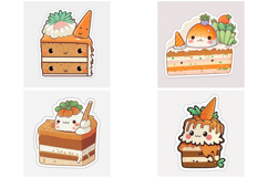 32 Kawaii Cake Sticker Idea Logo Illustration Designs Product Image 4