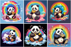40 Cute Panda Eating Illustration Cartoon Collection JPG Product Image 5