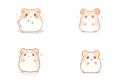 20 Kawaii Hamster Illustration Sticker Idea Design Cute Pets Product Image 4