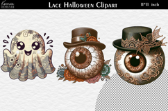 Gothic Lace Halloween Elements | Creepy Cute Clipart Bundle Product Image 5