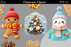 Cozy Christmas Felted Clipart Collection|Winter Knitted Art Product Image 1