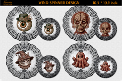 Halloween Lace Vintage Wind Spinner Sublimation Design Product Image 1