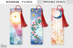 Mystic Tarot Design| Celestial and Cosmic Printable Bookmark Product Image 1