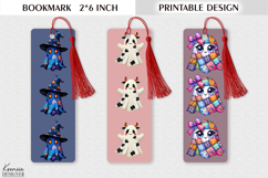 Printable Patchwork Ghost Bookmark Design - Cute Halloween Product Image 1