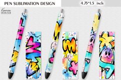 Graffiti Design |Watercolor Kids Pen Wraps Product Image 1