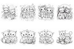100 Coloring Pages of Cats Book Illustrations JPG Product Image 4