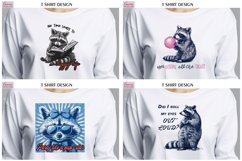 Cute Vintage Raccoon|Funny Quotes T Shirt Bundle Product Image 2