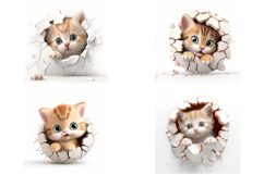 20 Kitten Illustration Cat Cute Popping Out JPG Product Image 4