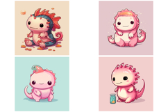 40 axolotl illustration sticker Idea Designs JPG Product Image 5