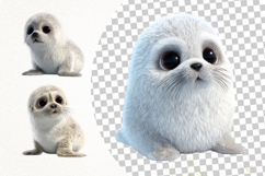 Seal Clipart Bundle 28 PNG Transparent Animals Transparent Product Image 5