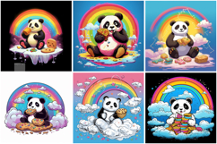 40 Cute Panda Eating Illustration Cartoon Collection JPG Product Image 6