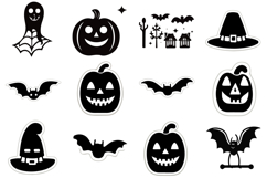 120 Halloween Logo ClipArt Design Collection SVG Gothic Product Image 8