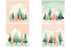 32 Festive Christmas Tree Decoration Backgrounds PNG Product Image 9