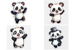 36 Panda Kawaii Sticker Idea Cute Logo Illustration Design Product Image 5
