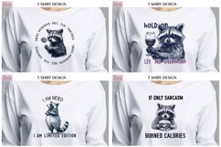 Cute Vintage Raccoon|Funny Quotes T Shirt Bundle Product Image 6