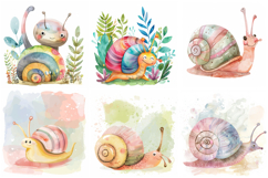 36 Snail Illustration Collection Watercolor JPG Product Image 5