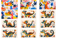 80 Cartoon Dragon Illustrations for Children JPG Product Image 5