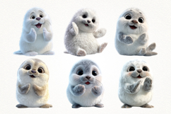 Happy Seal 28 PNG Clipart Bundle 4K UHD Transparent BG Product Image 5