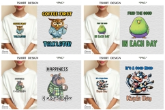 Grumpy Animal with Coffee| Sarcastic Quotes T Shirt Bundle Product Image 2