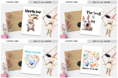 Cute Bunny|Easter Quotes|Watercolor Easter Card Product Image 1