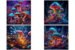 16 Magic Mushroom Toadstool Psychedelic Hippy JPG Collection Product Image 5