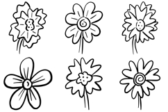 Spring Flower Illustration Wildflower Floral Clipart SVG Product Image 5