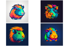 28 Guinea Pig Hamster Sci-fi Logo Illustration Sticker Ideas Product Image 5