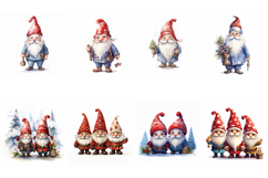65 Christmas Gnomes Illustration Clip Art Collection Product Image 6
