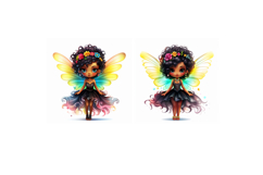20 Rainbow Fairy Fairies Girls Illustrations Sticker JPG Product Image 5