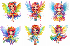 50 Rainbow Fairy Fairies Girls Illustrations Sticker JPG Product Image 5