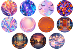 Round Earring Sublimation Design | Halloween Jewelry Bundle Product Image 5