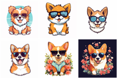 50 Puppy Dog Sunglasses Sticker Ideas Illustration Logo JPG Product Image 5