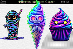 Neon Halloween Clipart|Cute Funny Characters|Pumpkin|Monster Product Image 1