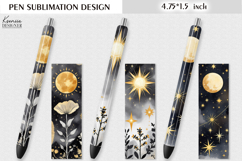 Vintage Magic and Celestial|Mystical Night Flower Pen Design Product Image 1