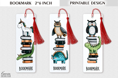Unicorn| Owl| Printable Bookmark |Funny Kids Bookmark Product Image 1