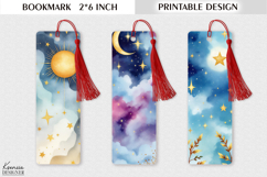 Mystic Tarot Design| Celestial and Cosmic Printable Bookmark Product Image 1