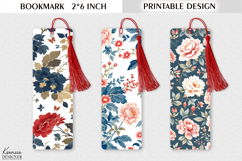 Book Lover |Vintage Rose Design Printable Bookmark Product Image 1