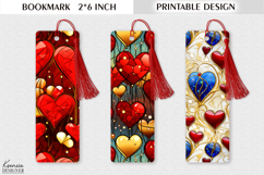 Stained Glass Heart| Valentines Day Printable Bookmark Product Image 1