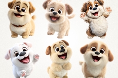 Cute Puppy 28 PNG Clipart Bundle 4K UHD Design Bundles Product Image 5