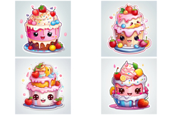 32 Kawaii Cake Sticker Idea Logo Illustration Designs Product Image 5
